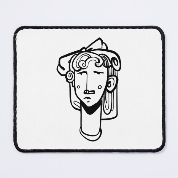 Item preview, Classic Grecian Statue Portrait Whimsical Line Art designed and sold by volkanikstudios.