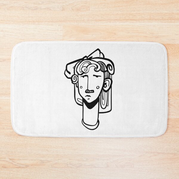 Item preview, Classic Grecian Statue Portrait Whimsical Line Art designed and sold by volkanikstudios.