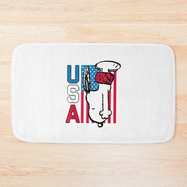 Item preview, Retro Snoopy USA Flag Hug Back View Cartoon designed and sold by Dimeure-ART.