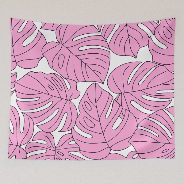 Item preview, Pink Palm Leaves Graphic Design Pattern On White designed and sold by DEC02.
