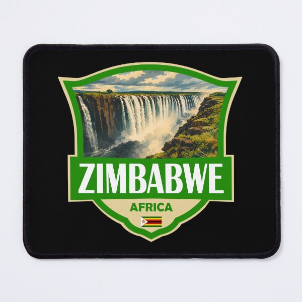 Item preview, Zimbabwe Illustration Retro Badge designed and sold by KrisSidDesigns.