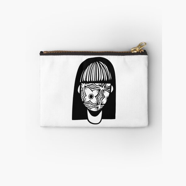 Item preview, Moody Hibiscus Face Bob Haircut Brutalist Portrait Art designed and sold by volkanikstudios.