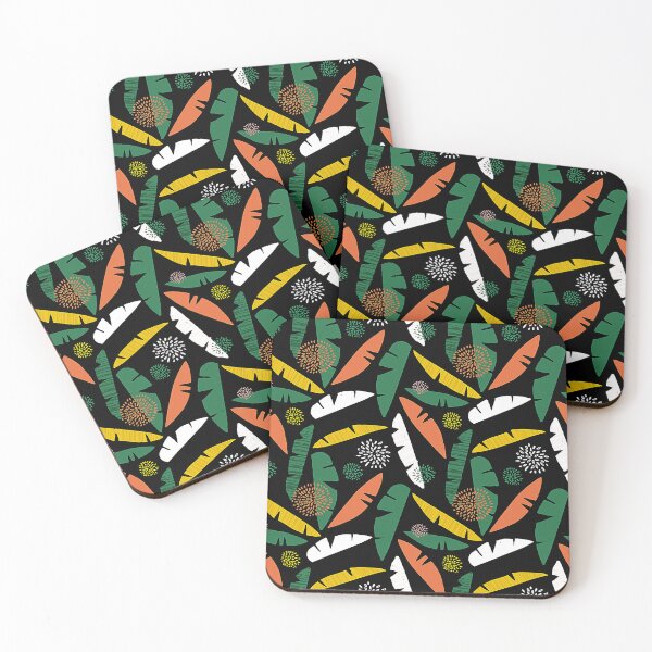Item preview, Tangerine, Yellow And Green Palm Leaves Artsy Pattern designed and sold by DEC02.