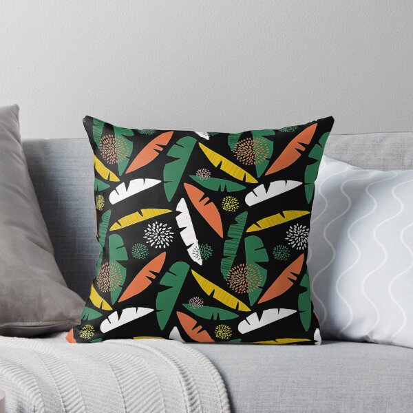 Item preview, Tangerine, Yellow And Green Palm Leaves Artsy Pattern designed and sold by DEC02.
