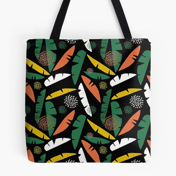 Item preview, Tangerine, Yellow And Green Palm Leaves Artsy Pattern designed and sold by DEC02.