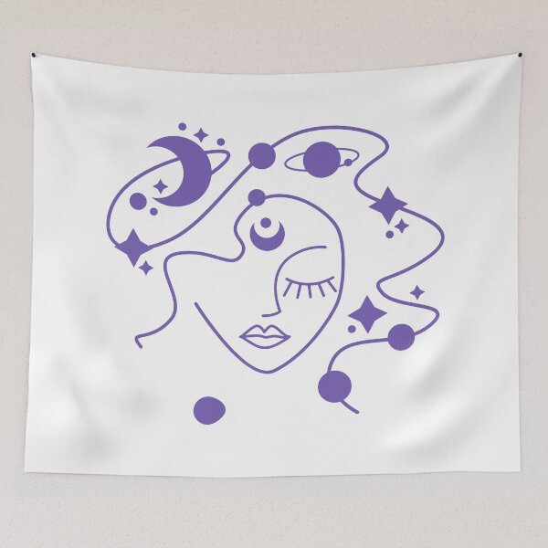 Item preview, celestial lady line art designed and sold by FloFlo8468.