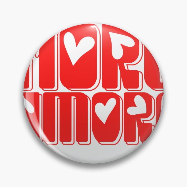 Item preview, More Amore Retro Bold Red Heart Typography Love T-Shirt designed and sold by Atique Creations.