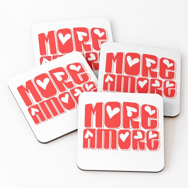 Item preview, More Amore Retro Bold Red Heart Typography Love T-Shirt designed and sold by Atique Creations.