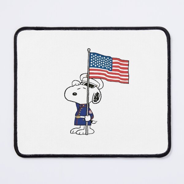 Item preview, Patriotic Snoopy Marine Soldier Saluting USA Flag designed and sold by Dimeure-ART.