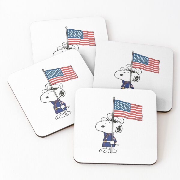 Item preview, Patriotic Snoopy Marine Soldier Saluting USA Flag designed and sold by Dimeure-ART.