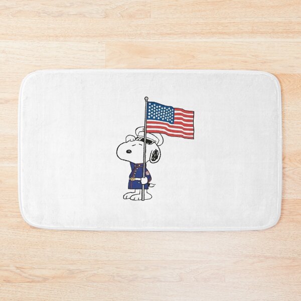 Item preview, Patriotic Snoopy Marine Soldier Saluting USA Flag designed and sold by Dimeure-ART.