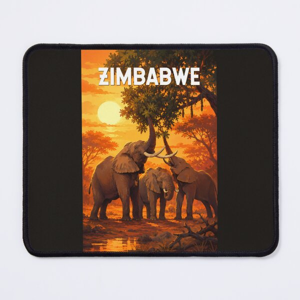 Item preview, Zimbabwe Illustration Travel Art Vintage designed and sold by KrisSidDesigns.