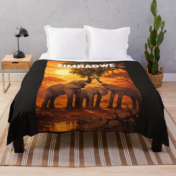 Item preview, Zimbabwe Illustration Travel Art Vintage designed and sold by KrisSidDesigns.