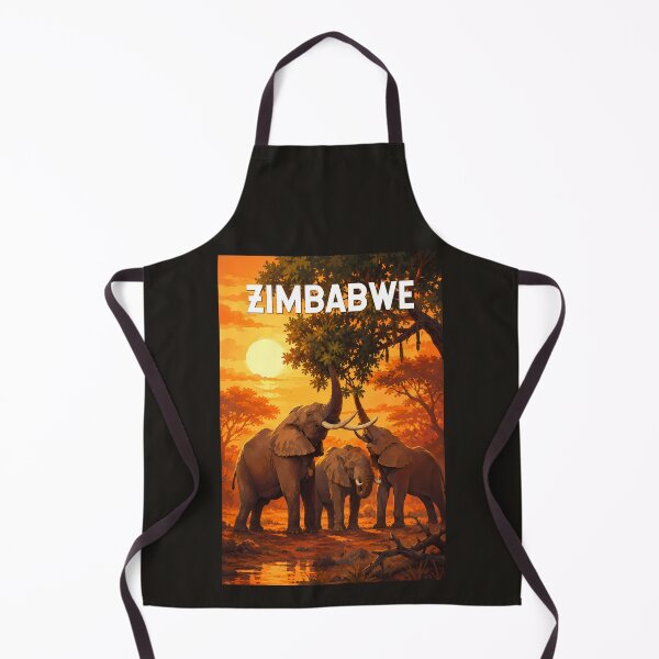 Item preview, Zimbabwe Illustration Travel Art Vintage designed and sold by KrisSidDesigns.