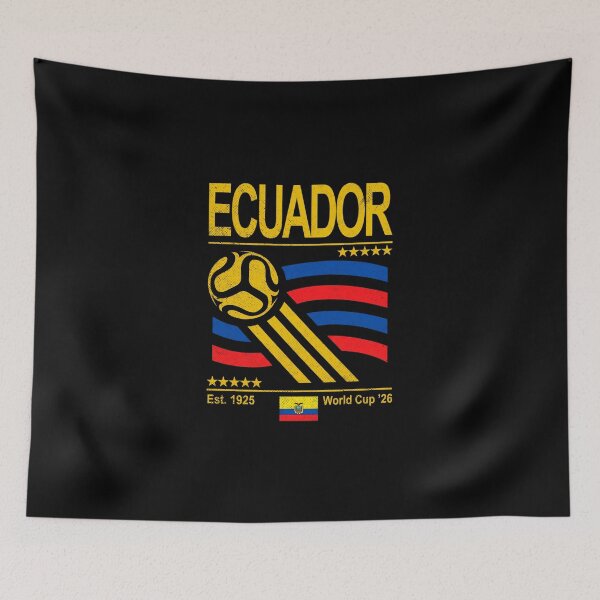 Item preview, Vintage Ecuador Soccer Retro 90s Flag designed and sold by VintageViolet79.