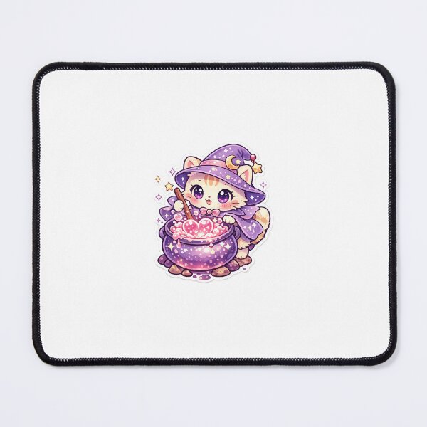 Item preview, Wizard Cat Sticker Kawaii Magic Aesthetic for Fantasy Lovers & Cat Fans designed and sold by CutePrintCorner.