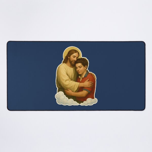 Item preview, Vintage Jesus Hugging Saint Carlo Acutis Christian Faith designed and sold by Colorfulman.