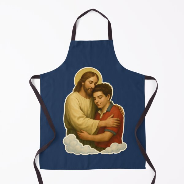 Item preview, Vintage Jesus Hugging Saint Carlo Acutis Christian Faith  designed and sold by Colorfulman.