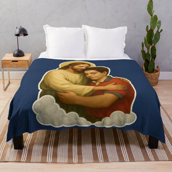 Item preview, Vintage Jesus Hugging Saint Carlo Acutis Christian Faith designed and sold by Colorfulman.