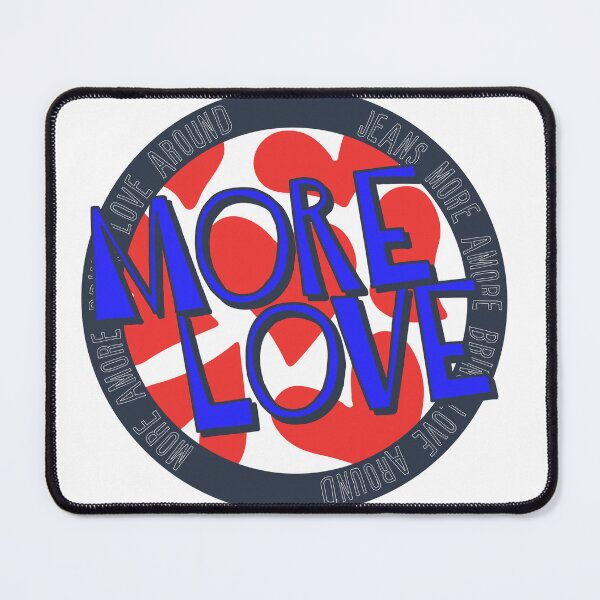 Item preview, More Love Jeans More Amore Circle Badge Graphic T-Shirt designed and sold by Atique Creations.