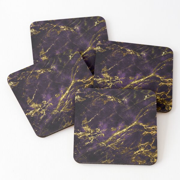 Item preview, Luxurious Purple Hues Faux Marble With Golden Veins designed and sold by DEC02.