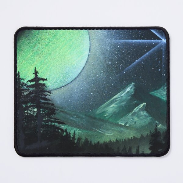 Item preview, Emerald Moon over Mountains at Night designed and sold by Lithium Bananas Studios.