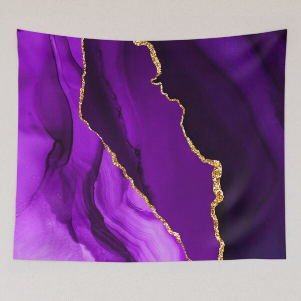 Item preview, Purple And (Faux) Gold-Glitter-Colors (Faux) Marble Art designed and sold by DEC02.