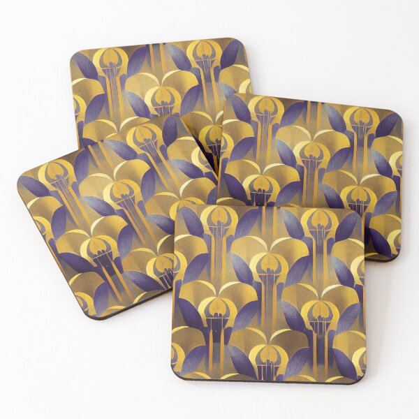 Item preview, Art Deco Purple And Golden Ombre Pattern designed and sold by DEC02.