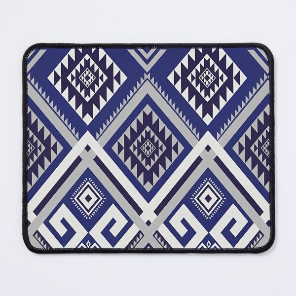 Item preview, Navy Blue Tribal Diamond Kilim Design designed and sold by arteresting-art.