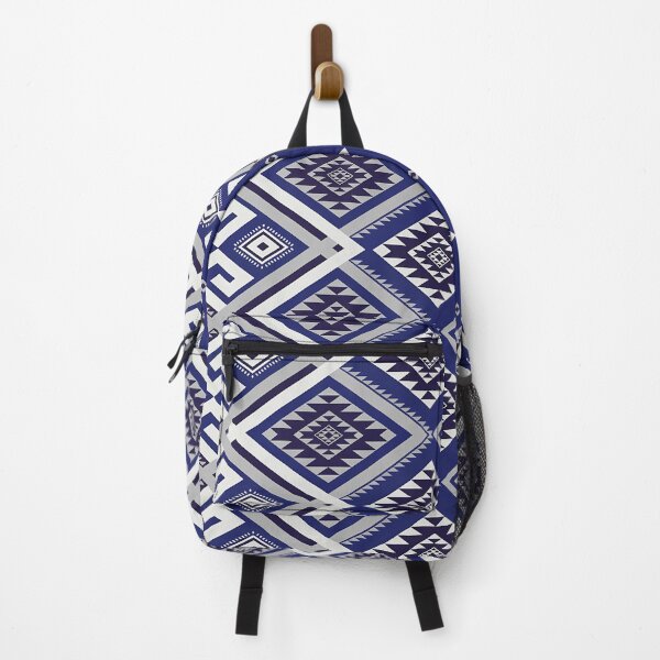 Item preview, Navy Blue Tribal Diamond Kilim Design designed and sold by arteresting-art.