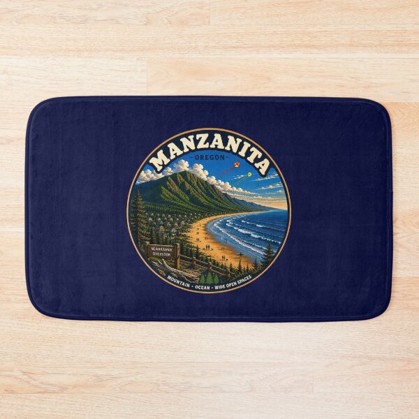 Item preview, Manzanita Oregon Vintage Coastal Badge | Neahkahnie Overlook Beach Travel Sticker designed and sold by Swanny's Custom T-shirt and Gift Designs.