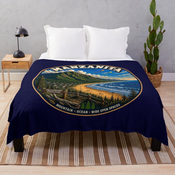 Item preview, Manzanita Oregon Vintage Coastal Badge | Neahkahnie Overlook Beach Travel Sticker designed and sold by Swanny's Custom T-shirt and Gift Designs.