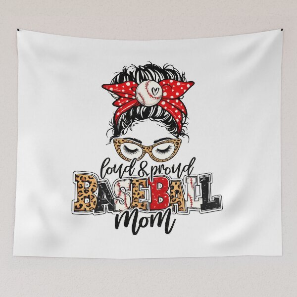 Item preview, Leopard Baseball Mom Loud & Proud Retro Vintage | Game Day Sports Mama Design designed and sold by ronakris009.