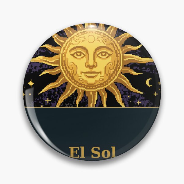 Item preview, El Sol Loteria de la Bruja Pixel Art Card designed and sold by PixelBrujeria.