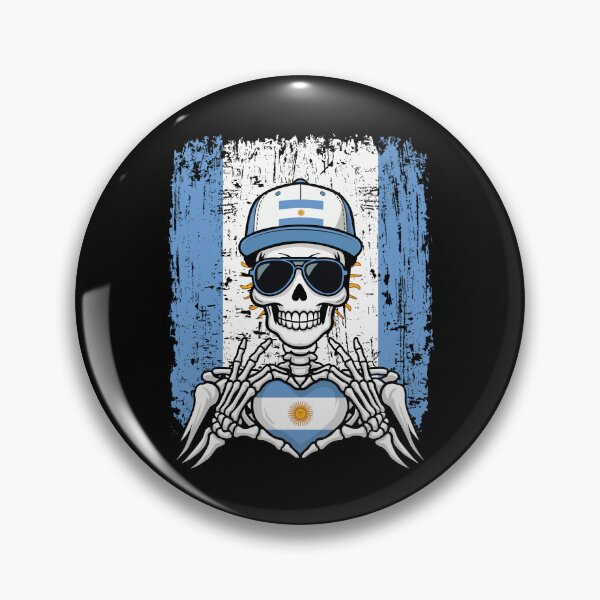Item preview, Argentinian Pride Skeleton Art Tee designed and sold by Colorful Designs.