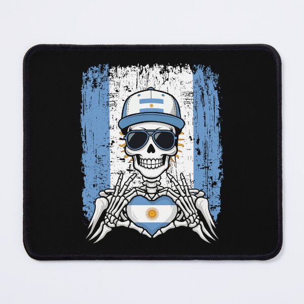 Item preview, Argentinian Pride Skeleton Art Tee designed and sold by Colorful Designs.