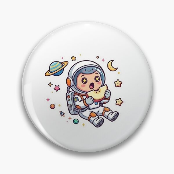 Item preview, Cute Astronaut Eating Apple Sticker | Healthy Space Explorer Cartoon designed and sold by AmanPalCreates.