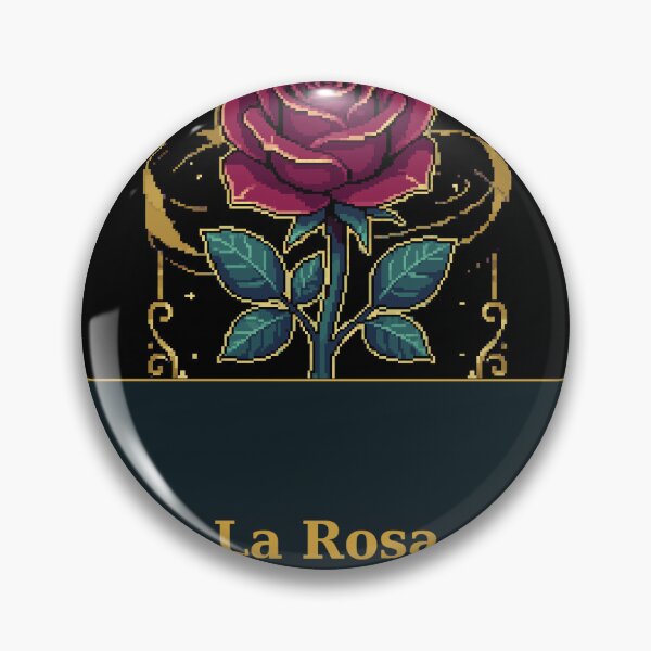 Item preview, La Rosa Loteria de la Bruja Pixel Art Card designed and sold by PixelBrujeria.