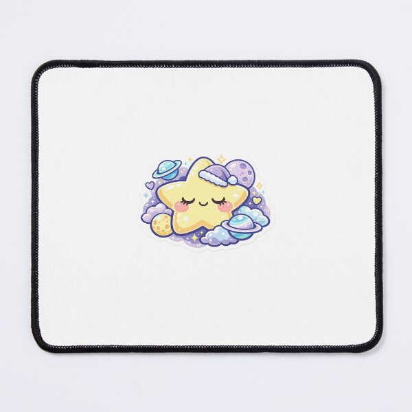 Item preview, Sleeping Star Sticker Kawaii Space Aesthetic for Dreamers & Celestial Lovers designed and sold by CutePrintCorner.