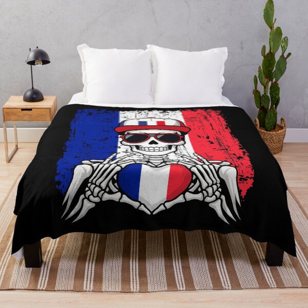 Item preview, French Pride Skeleton Art Tee designed and sold by Colorful Designs.