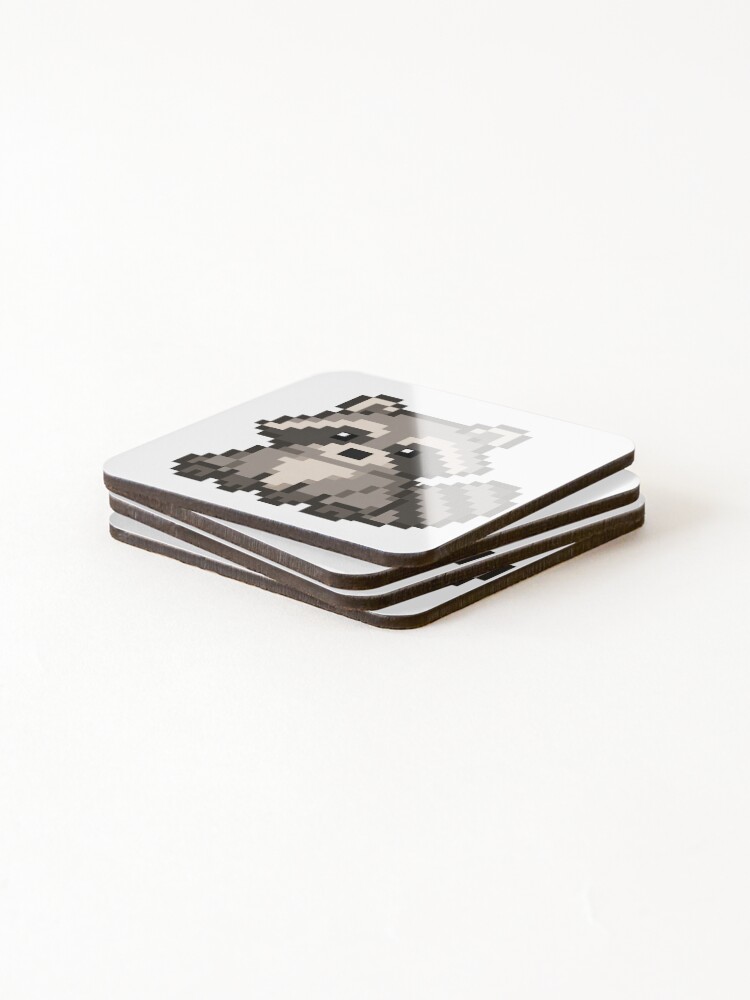 Thumbnail 4 of 5, Coasters (Set of 4), Pixel Racoon designed and sold by Loading----.