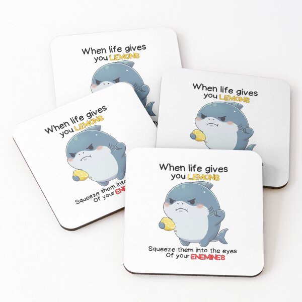 Item preview, Cute Shark When Life Gives You Lemons Funny Humor Design designed and sold by Nature's Chibis.