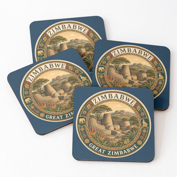 Item preview, Zimbabwe Illustration Travel Art Badge designed and sold by KrisSidDesigns.