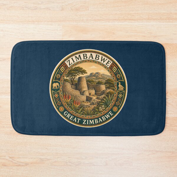 Item preview, Zimbabwe Illustration Travel Art Badge designed and sold by KrisSidDesigns.