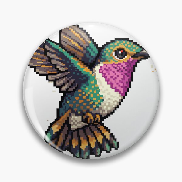 Item preview, Colibri Hummingbird — Pixel Art Sticker designed and sold by PixelBrujeria.