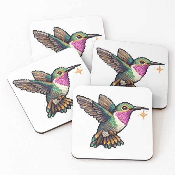 Item preview, Colibri Hummingbird — Pixel Art Sticker designed and sold by PixelBrujeria.