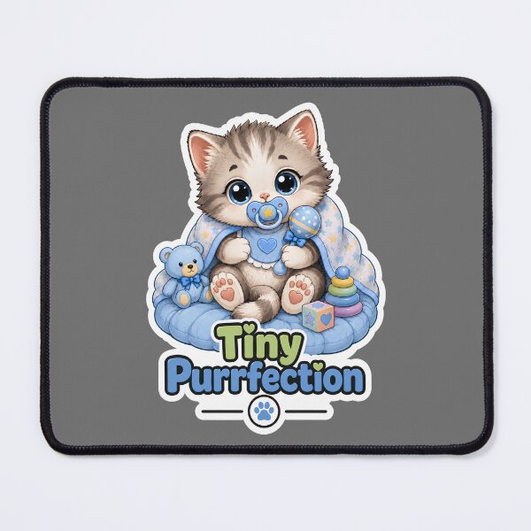 Item preview, Tiny Purrfection Baby Boy Kitten Nursery designed and sold by MoodCats.