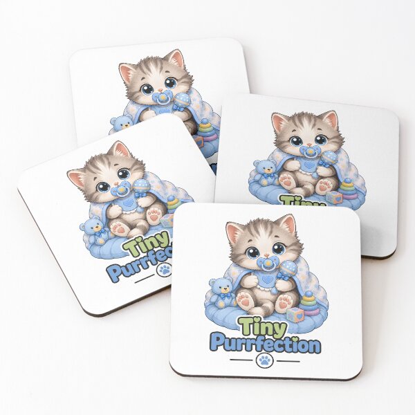 Item preview, Tiny Purrfection Baby Boy Kitten Nursery designed and sold by MoodCats.