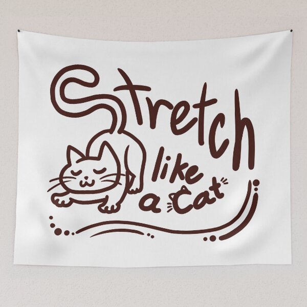 Item preview, Stretch like a Cat with white borderline designed and sold by VilanCat.