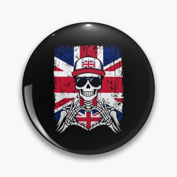 Item preview, British Pride Skeleton Art - UK Flag & Union Jack Soccer Tee designed and sold by Colorful Designs.